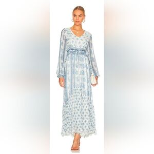 *NWT* Hemant & Nandita Womens  Dress, Blue White shimmer Size XS